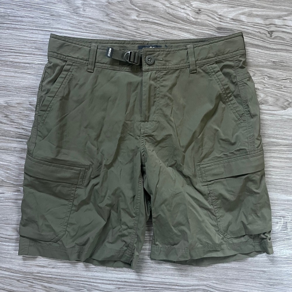 REI Co-op Savanna Trails Cargo Shorts Olive Green Relaxed Fit Size 8 18740-S18